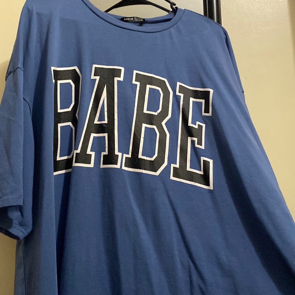 Blue Oversized graphic-t